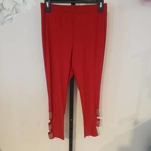 NEW PRETTY WOMAN rhinestone ladder pant in red